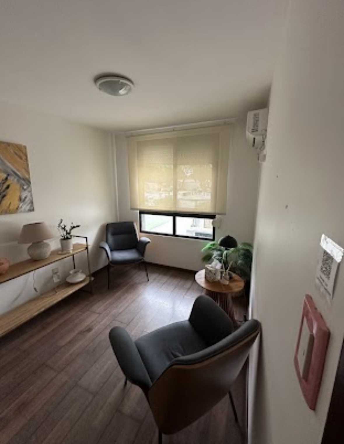 Sala de sesiones con sillones y luz natural