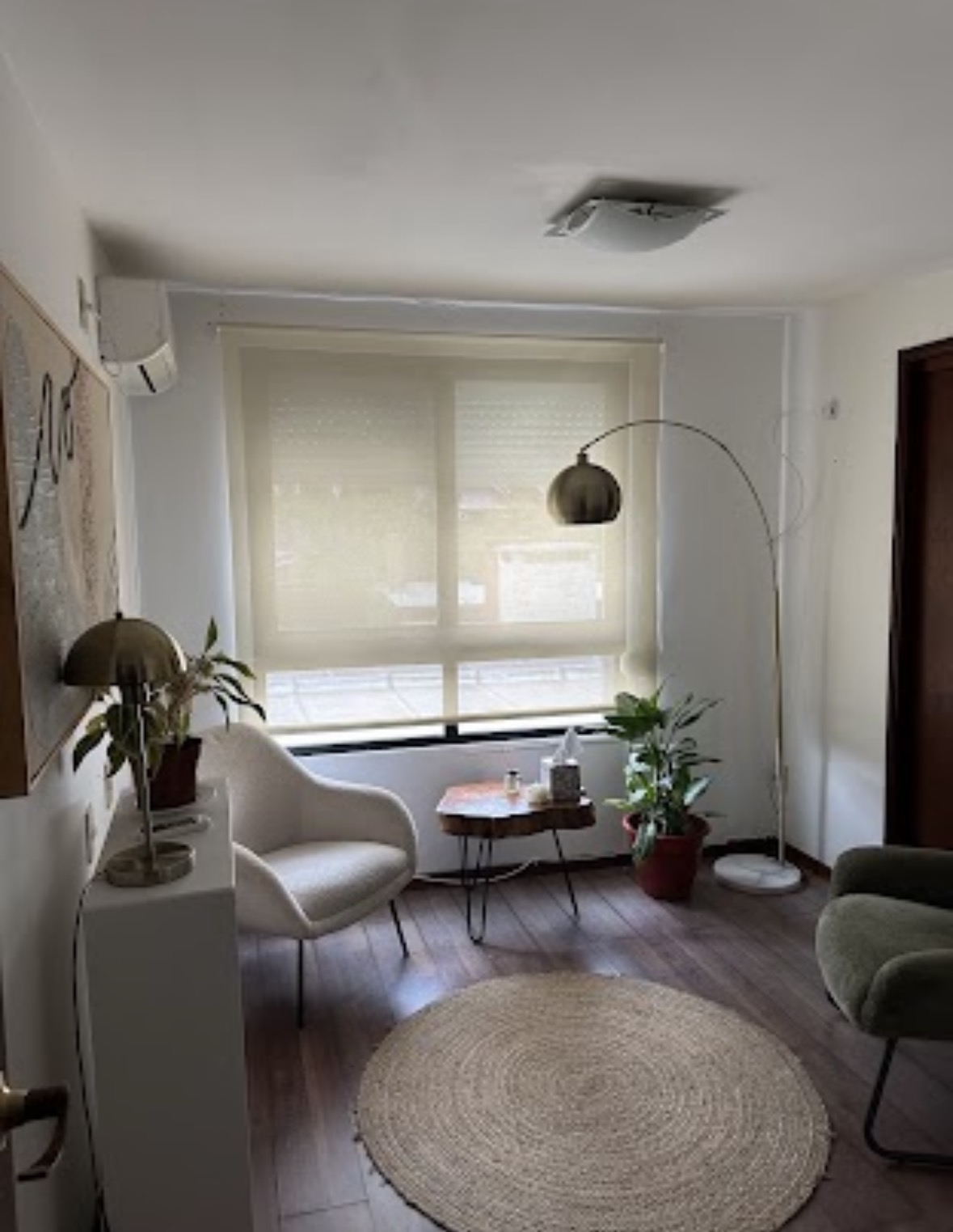 Espacio terapéutico con plantas y decoración acogedora